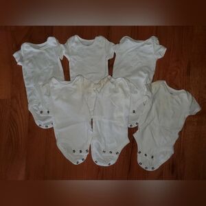 Carter's White Cotton Newborn Bodysuit Set